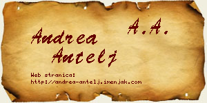 Andrea Antelj vizit kartica
